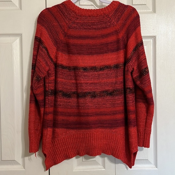 Mossimo Supply Co Womens Red Stripe Long Sleeve Pullover Knit Sweater Size Small - Picture 5 of 7
